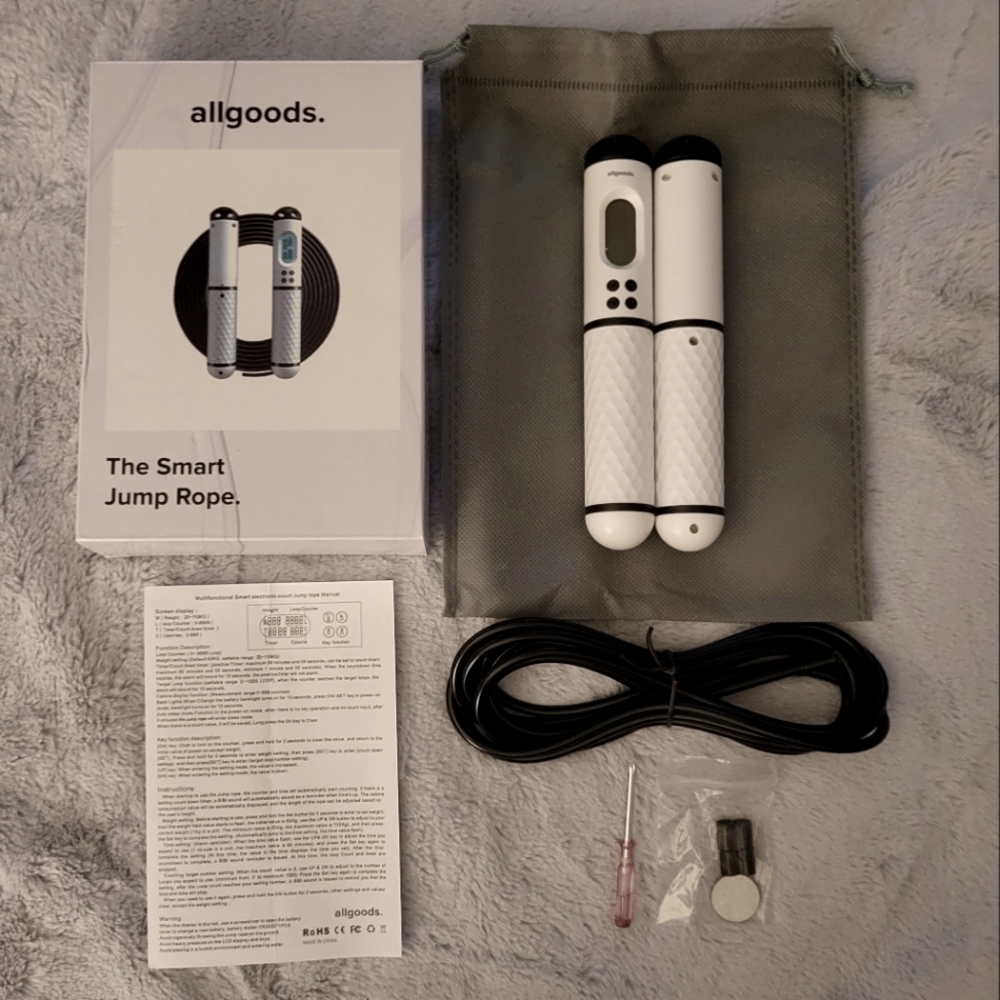 allgoods. The Smart Jump Rope. Digital w/HD LED Display.